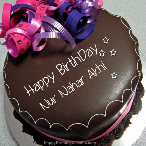 write name on Happy Birthday Chocolate Cake